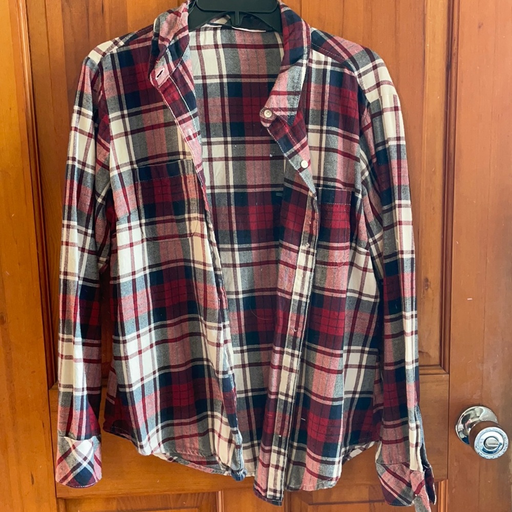 Riders by Lee red plaid button down large